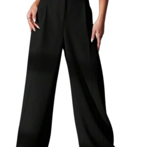 GRECIILOOKS High Waist Trousers for Women – Flared Korean Style