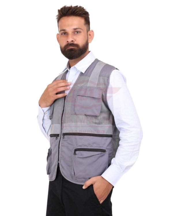 1750966774 CLUB TWENTY ONE Workwear Mens Polyester Reflective Safety Casual Style Jacket Grey Rjkt L Large.jpg