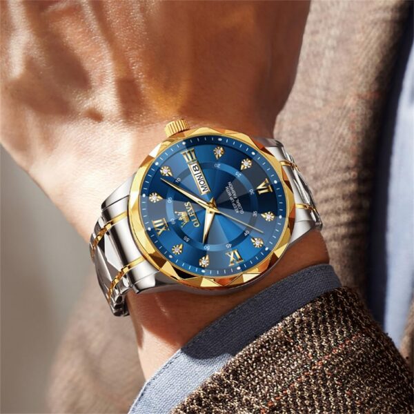 1750969436 OLEVS Mens Business Watch Gold Blue with Large Easy Read Analog Quartz Date Display Luxury Stainless Steel.jpg