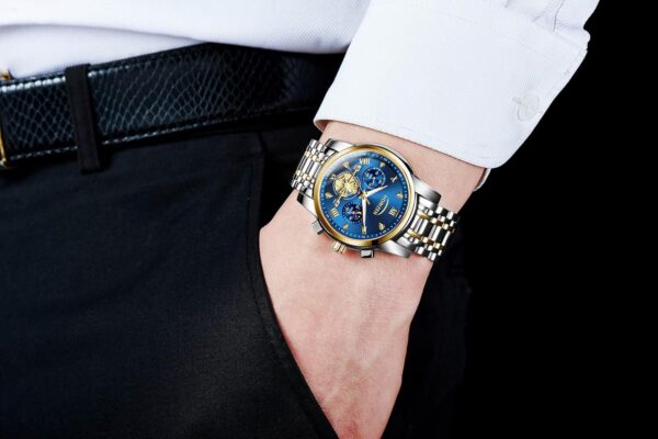 1750978695 HORIZEN Stainless Steel Chronograph Luxury Analogue Watch for Men Blue Dial.jpg