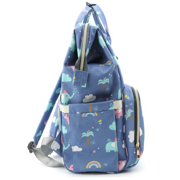 1751084781 House of Quirk Baby Diaper Bag Maternity Backpack Blue Elephant Printed.jpg