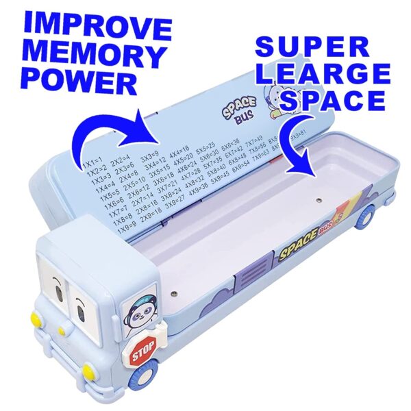 1751085115 PRIME DEALS Bus Shape Pencil Box School Bus Metal Geometry Box for Kids Magic Bus with Moving Tyres with 3.jpg