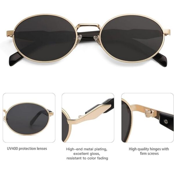 1751086283 Dervin Retro Oval Sunglasses for Men Women Metal Frame UV400 Protection Durable Stylish Trending.jpg