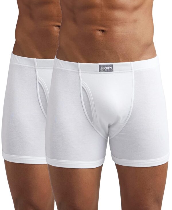 Jockey 8008 Men's Super Combed Cotton Rib Solid Boxer Brief