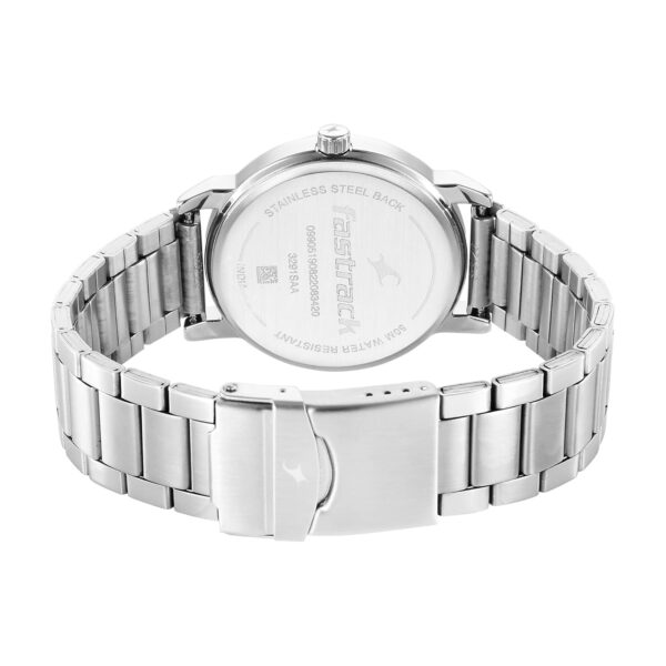 1751087524 Fastrack Stunners Quartz Analog Silver Dial Silver Metal Strap Watch for Guys NT3291SM02​.jpg