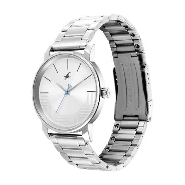 1751087525 Fastrack Stunners Quartz Analog Silver Dial Silver Metal Strap Watch for Guys NT3291SM02​.jpg