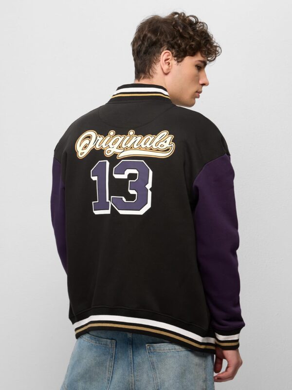 1751106429 The Souled Store Souled Originals Jacket Varsity Men and Boys Long Sleeves Band Neck Black Cotton Blend.jpg