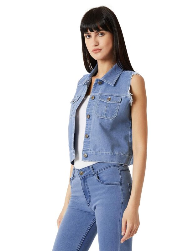 1751114148 Miss Chase Womens Light Blue Polo Neck Sleeveless Denim Solid Buttoned Ice Wash Raw Edge Detailing Crop Denim.jpg