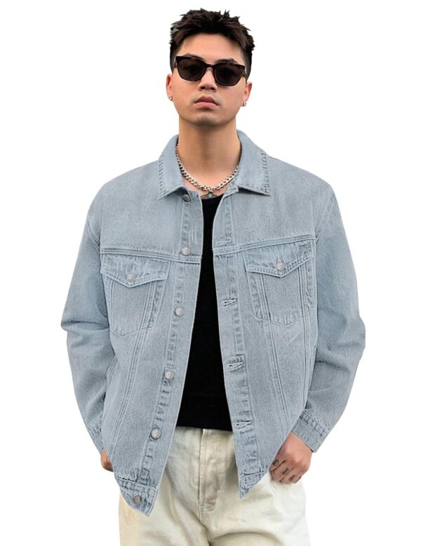 Urbano Fashion Men's Regular Fit Washed Full Sleeve Denim Jacket