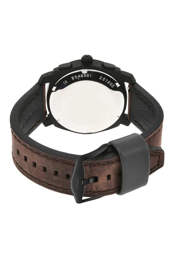 1751118496 Fossil Men Leather Machine Analog Black Dial Watch Fs4656 Band Color Brown.jpg