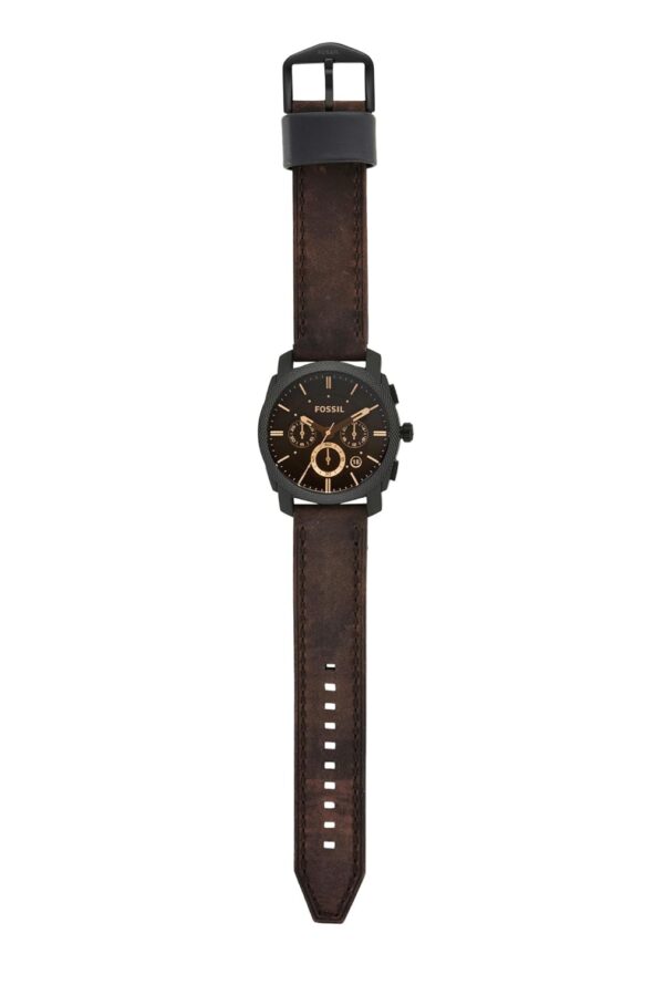 1751118498 Fossil Men Leather Machine Analog Black Dial Watch Fs4656 Band Color Brown.jpg