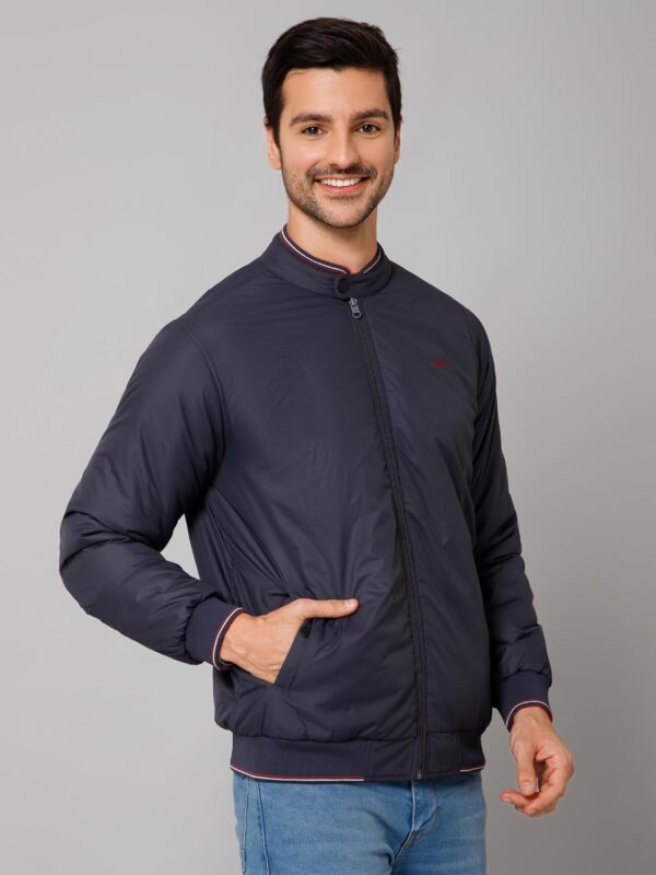 1751125105 Cantabil Solid Navy Blue Full Sleeves Mock Collar Regular Fit Mens Reversible Casual Jacket Casual.jpg