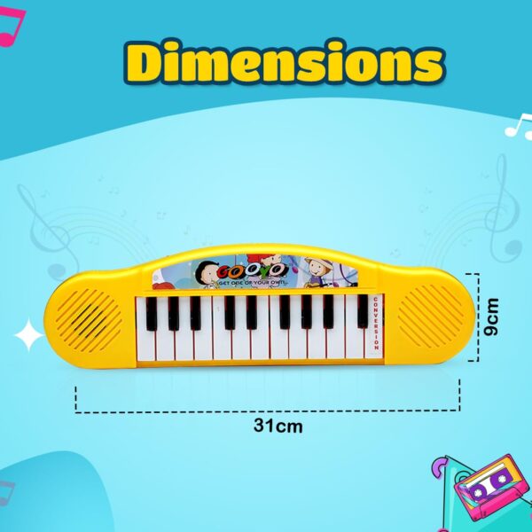 1751128235 Gooyo GY3716 Mini Portable Piano Keyboard Musical Toy for KidsBabiesGirlsBoysGifts Yellow Color Power.jpg