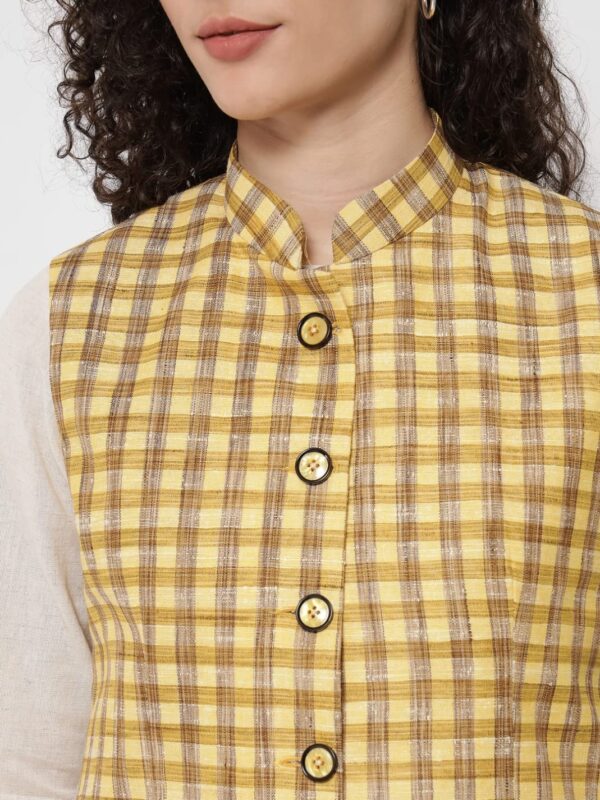 1751132632 VASTRAA FUSION Womens Handloom Block Check Print Nehru Jacket.jpg