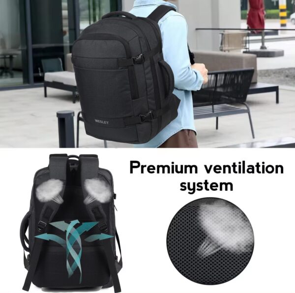 1751135399 Wesley Luxur 45 Ltrs Overnighter Expandable Travel Laptop Backpack Flight Cabin Approved Carry On with 16.jpg