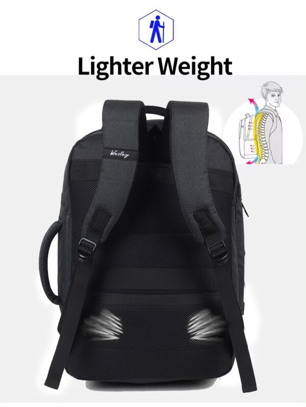 1751135401 Wesley Luxur 45 Ltrs Overnighter Expandable Travel Laptop Backpack Flight Cabin Approved Carry On with 16.jpg