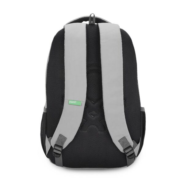 1751136732 United Colors Of Benetton Noble Polyester 23L 4 Compartment Laptop Backpack For Unisex Grey.jpg
