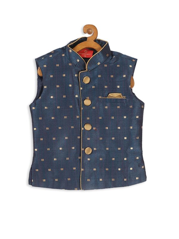 1751138627 Vastramay Infant Boys Silk Blend Nehru Jacket.jpg