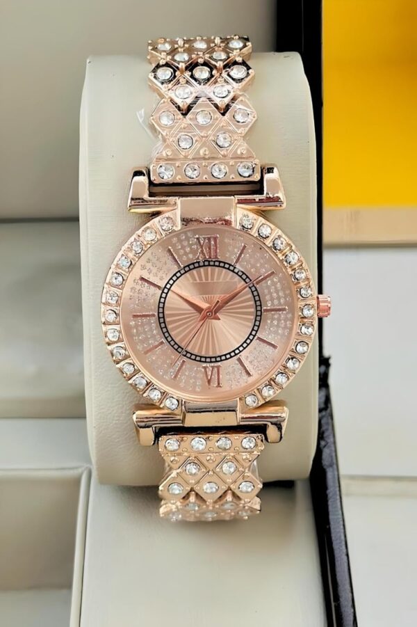 1751155682 STYLEDOSE Luxury Dial with Roman Marker in Diamond Studded Round case with brecelet Strap Stylish Quartz.jpg