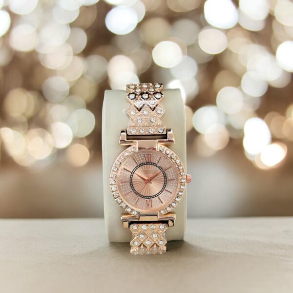 1751155683 STYLEDOSE Luxury Dial with Roman Marker in Diamond Studded Round case with brecelet Strap Stylish Quartz.jpg