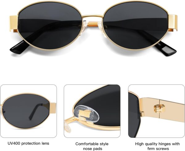 1751172171 ELEGANTE Retro Round Oval Sunglasses for Women Men Trendy Metal Sun Glasses Classic Shades UV400 Protection.jpg