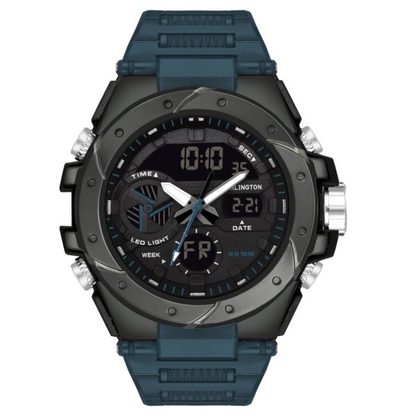 Carlington Analog Digital Sports Watch Chronograph, Dual Time,Alarm, Stopwatch, Calendar, Water Resistant,