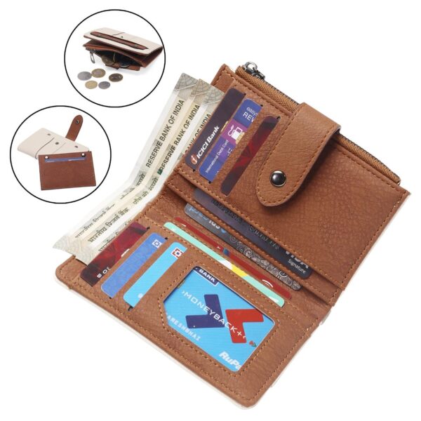 1751198730 INOVERA LABEL Wallet for Women Stylish Ladies Hand Purse for Card Cash Coin Small Girls Bifold Wallets.jpg
