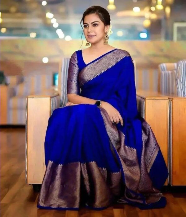1751204352 C J Enterprise Womens Soft Pure Kanjivaram Silk Saree For Wedding Banarasi Cotton Sari With Blouse Piece.jpg