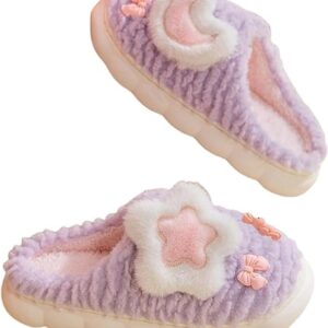 Panihari Warm Slipper for Women's Fur Closed Toe Intresting Star