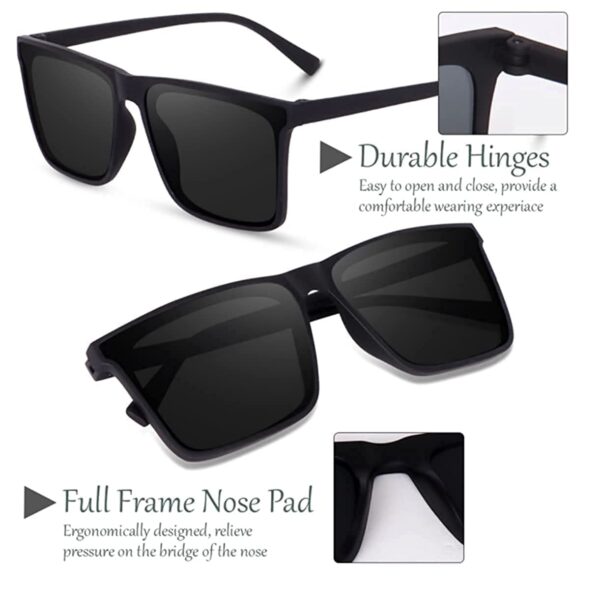 1751214092 RICHORS Retro Square Black Light Weight Uv Protection Non Polarized Sunglasses For Men And Women Uv Protection.jpg
