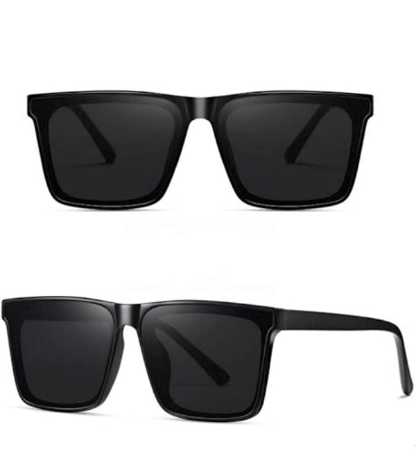 1751214093 RICHORS Retro Square Black Light Weight Uv Protection Non Polarized Sunglasses For Men And Women Uv Protection.jpg