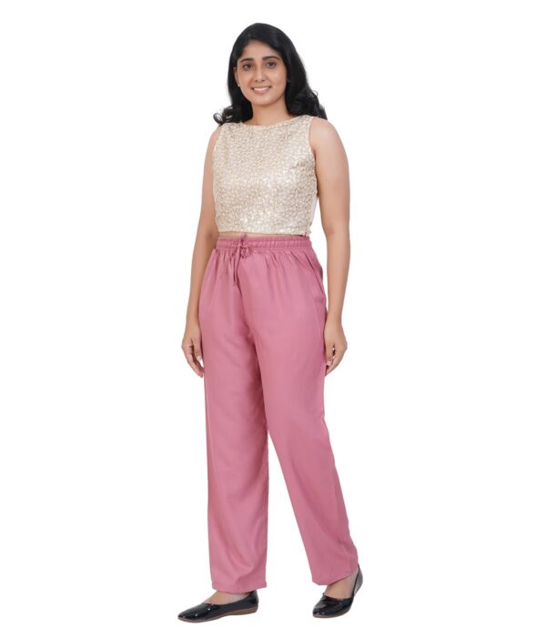 1751242261 Happy Bunny Flowy Rayon Kurti Pants for Women Straight Regular Fit Stylish Solid Bottom Wear with Elastic.jpg