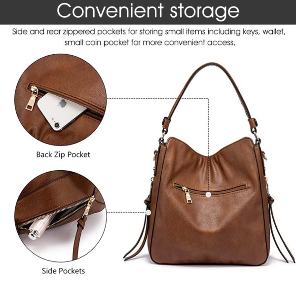 1751252735 Zibuyu� Tote Handbag for Women Girls Stylish Fashion Faux Leather Tote Shoulder Bag Classic Solid Color.jpg