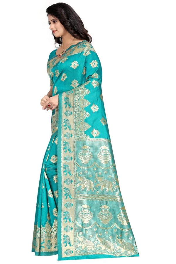 1751254266 C J Enterprise Womens Pure Soft Kanjivaram Silk Saree Banarasi Design Style With Blouse Piece for Wedding.jpg