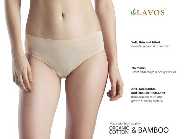1751264841 Lavos Bamboo Cotton Panties for Women Comfortable Soft Mid Waist Hipster Panty with Thin Inner Elastic.jpg