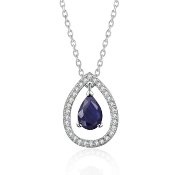 Nilu's Collection Contemporary Cubic Zirconia Pendant with Chain, Neck pieces for Women, Jewellery - Image 2