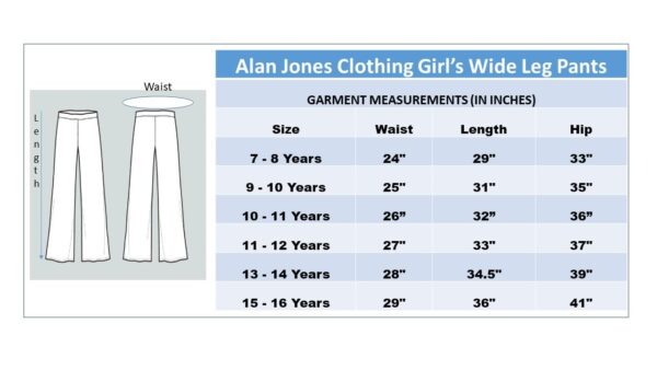Alan Jones Clothing Girls Solid Cotton Wide Leg Trackpant | French Terry Fabric | Relaxed Fit | Wide - Image 6