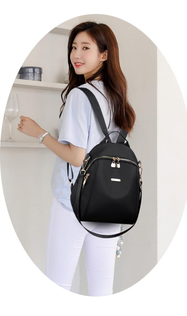 NME COLLECTION Ethnic Style Waterproof Oxford Backpack Ladies Fashion Travel Canvas Bag Large - Image 3