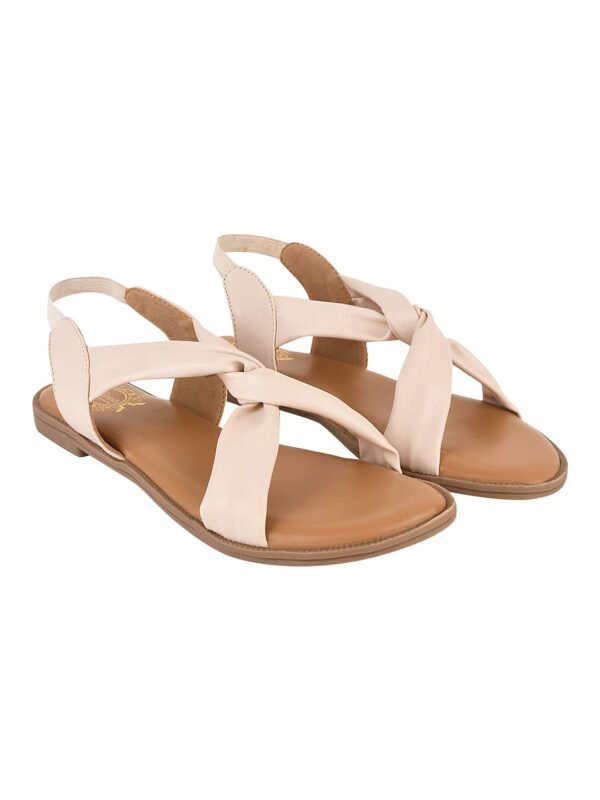 Shoetopia Cross Strap Flat Sandals For Women & Girls - Image 2