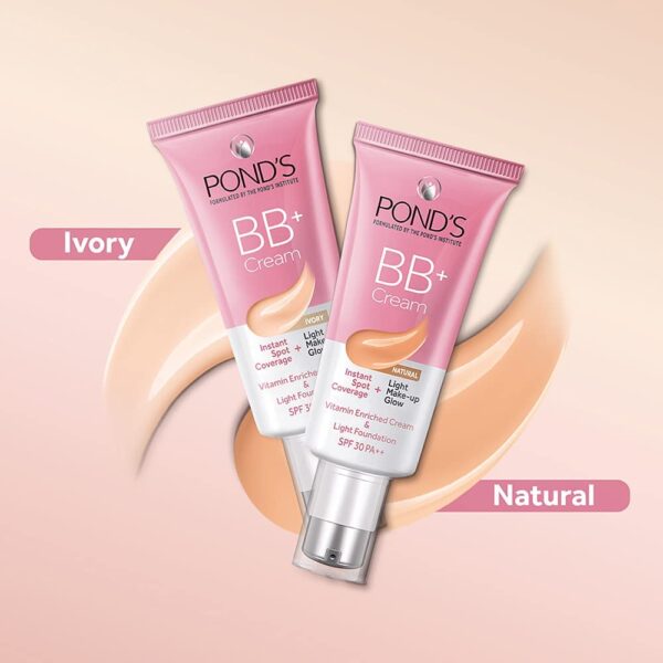 POND'S BB+ Cream, Instant Spot Coverage + Light Make-up Glow, Ivory 30g - Image 8