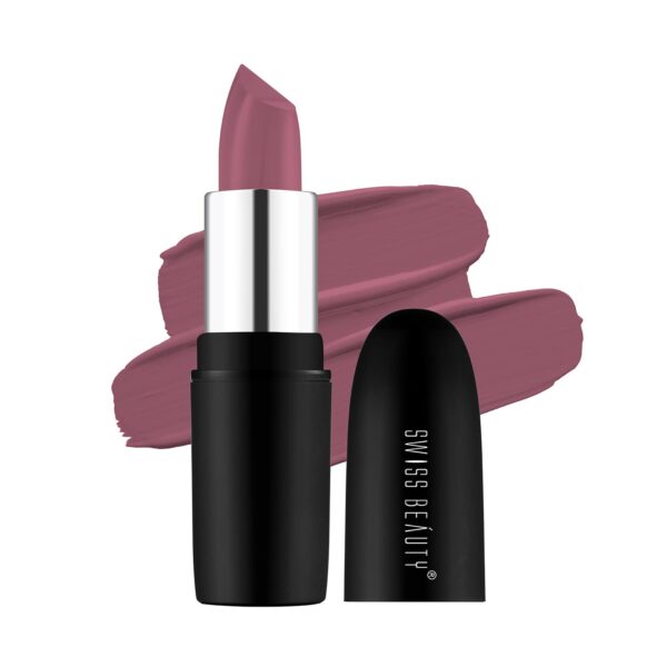 Swiss Beauty Pure Matte Creamy Lipstick | Non-drying, Highly pigmented Lipstick | Shade- Hot Nude, - Image 2