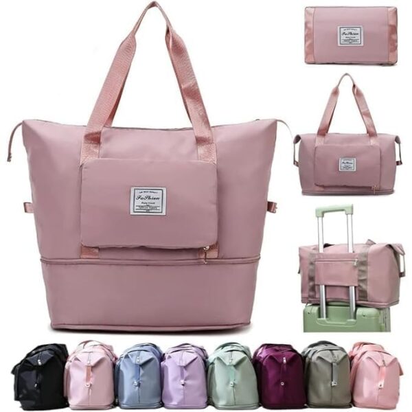 Wazdorf 41 Liter Expandable Travel Bags for Women, Duffle Bags for Women Luggage, Foldable Vanity - Image 2