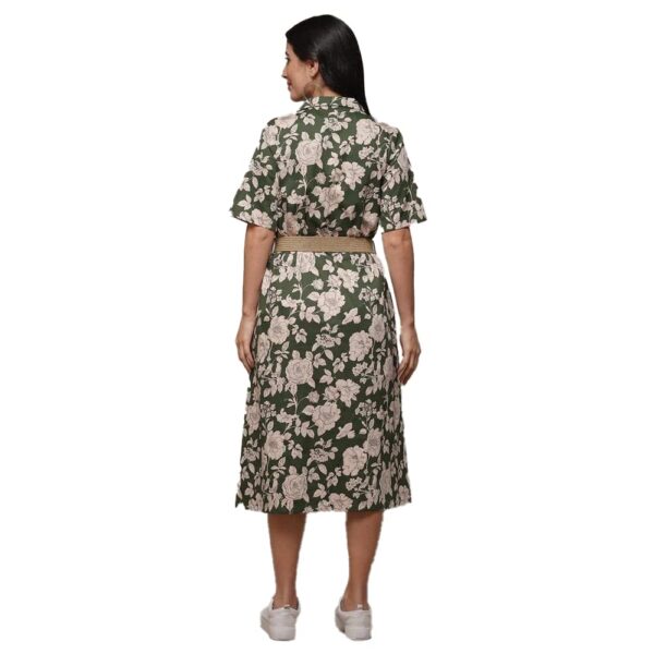 BIBA Women Cotton Straight Printed Dress - Image 4