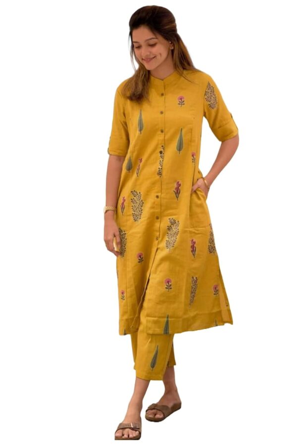 ANNI DESIGNER Women's Rayon Viscose A-Line Printed Kurta with Pant - Image 2