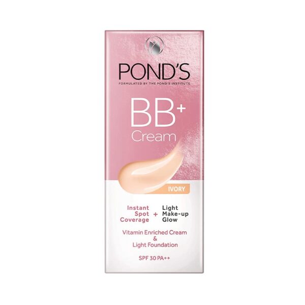 POND'S BB+ Cream, Instant Spot Coverage + Light Make-up Glow, Ivory 30g - Image 4