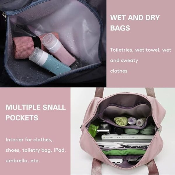 Wazdorf 41 Liter Expandable Travel Bags for Women, Duffle Bags for Women Luggage, Foldable Vanity - Image 5