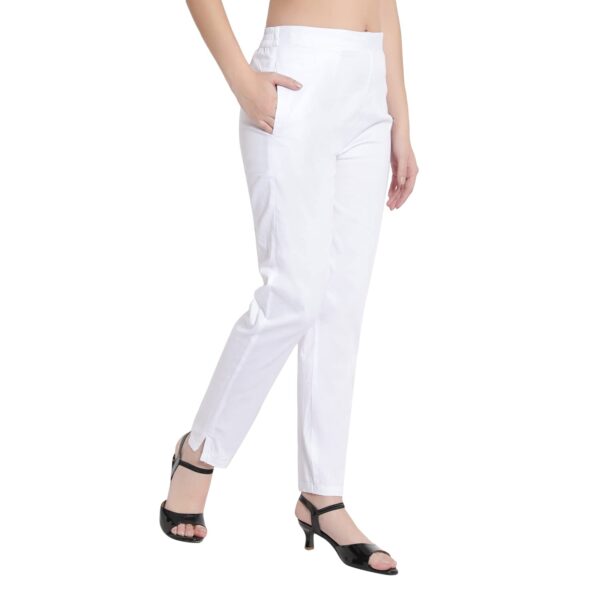 BLUE STAR SHARK (Combo Ravishing Glamarours Cotton Stretchable Casual Cigarette Lycra Pants for - Image 2