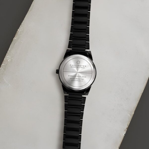 Carlington Premium Watch for Men with Black Colored Chain Watch for Men Stainless Steel and Scratch - Image 3