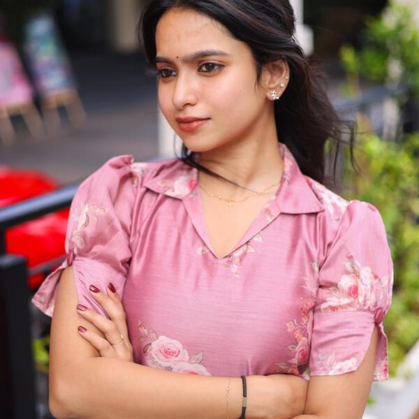 Sun Fashion And Lifestyle Women's Chanderi Stitched Printed Kurti for Girls Kurta - Image 3