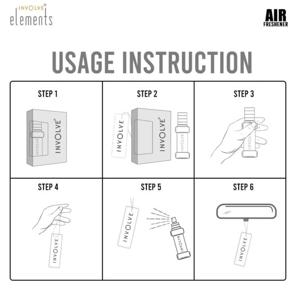 INVOLVE Elements Aqua Spray Air Perfume Fine Fragrance Scent Air Freshener - IELE01-30ml | Car - Image 8
